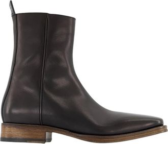 Acne Studios Ankle Boots, male, Black, Size: 12 US Leather Ankle Boot