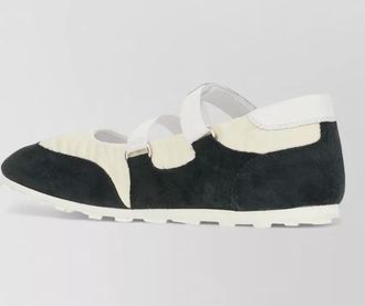 Marni ballerina shoes round toe two tone strap