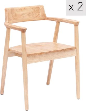 Nordlys Set 2 sillas escandinavas en madera
