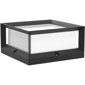 OEM L&aacute;mpara De Pilar Exterior Led, L&aacute;mpara De Pilar Exterior De Aluminio, Ip55, Luz De Jard&iacute;n Impermeable, L&aacute;mpara De Jard&iacute;n Exterior Negra Con Base Cuadr