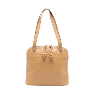 Chanel Bolso Tote de Piel Pre-owned - Pre-owned - Mujer - Beige - ONE SIZE