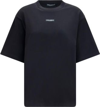 Dolce & Gabbana Black Logo Crew Neck T-Shirt