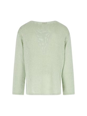Giorgio Armani Mens Sweaters Green Linen