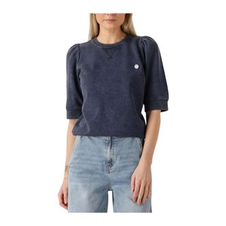 Janice Dames, Sweatshirts & Hoodies, Blauw, Maat: XS Katoen