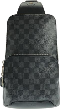 Louis Vuitton Dark Gray Graphite Coated Canvas Shoulder Bag (Pre-Owned)
