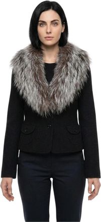 Dolce & Gabbana Woven Informal Jacket - Dames - Blazers - Zwart - S - Wol - Jassen