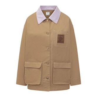 Casablanca Light Jackets, female, Beige, Size: S Pocket Jacket