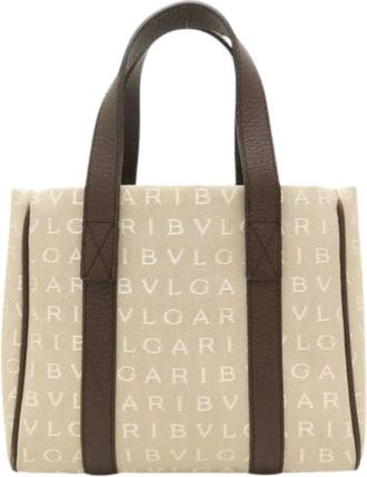 Bulgari Pre-owned Tote Bags, female, Beige, Size: ONE SIZE Pre-owned Vintage Tote Bag