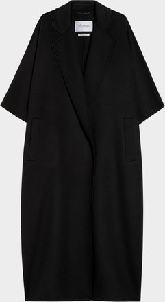 Max Mara Gitano 3/4-Sleeve Oversized Wool Coat