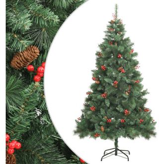 vidaXL Rbol De Navidad Artificial Con Pi&ntilde;as Y Bayas 240 Cm Vidaxl
