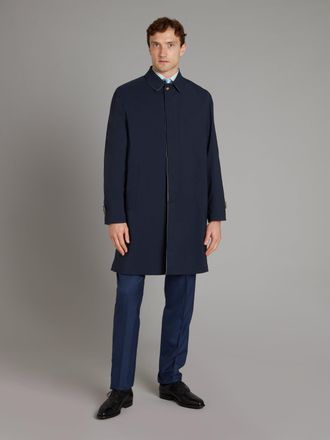 Oliver Brown Short Reversible Raincoat - Navy/Cream