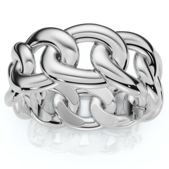 Pompeii3 Mens Solid Heavy 8mm 14k Gold Cuban Link Ring