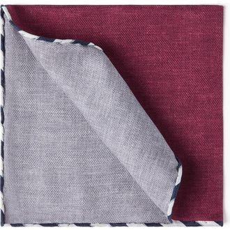Brunello Cucinelli Silk pocket square in Cherry at Nordstrom