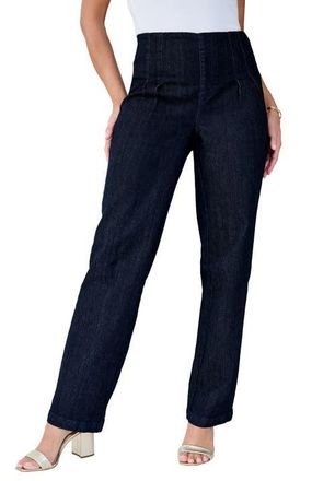 Jessica London Sculpt Fit Straight Leg Jean in Indigo at Nordstrom, Size 28
