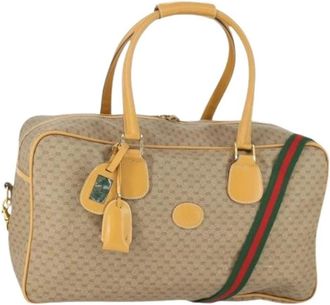 Gucci Pre-owned Weekend Bags, female, Beige, Size: ONE SIZE Pre-owned Plastic Weekend Bag