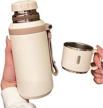OEM Borraccia Portatile - 8,5 X 8,5 X 23 Cm, In Acciaio Inossidabile, Termica, Thermos, Ideale Per Lo Sport. Elegante, A Prova Di Perdite, Di Grande Capac