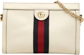 Gucci Pre-owned Vintage Crossbody Bag - Dames - Vintage Schoudertas - Wit - ONE Size - Leer - Vintage