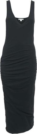 James Perse gathered midi dress - Black