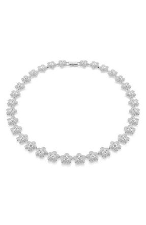 Swarovski x Ariana Grande Crystal Collar Necklace in Silver/White at Nordstrom