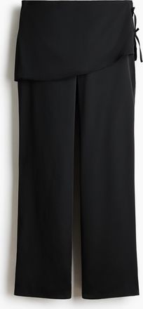 H&M Satinhose mit Jupe - Schwarz