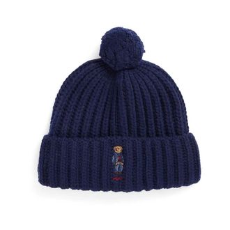 Polo Ralph Lauren Wool Beanie - Dames - Hoeden - Blauw - ONE Size - Wol - Accessoires