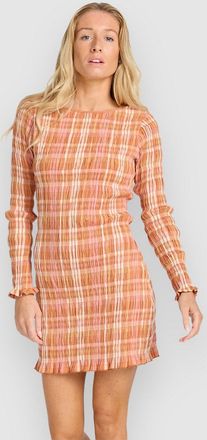 Billabong Check Me Out Ls Kleid orange