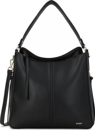 Kazar Minimalistische Leren Schoudertas - Dames - Schoudertassen - Zwart - ONE Size - Leer - Tassen