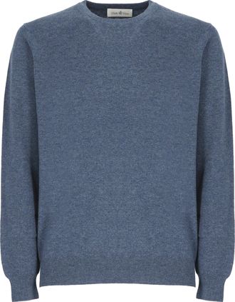 Della Ciana Merino Wool And Cashmere Sweater With Ribbed Detailing