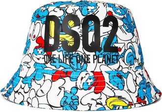 Dsquared2 Bucket hat met Smurfenlogo