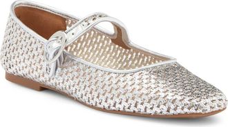 Nordstrom Rack Acinda Mary Jane Flat in Silver Metallic at Nordstrom Rack, Size 6.5