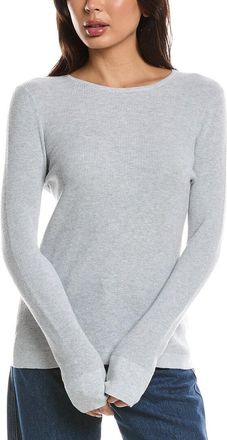 Fort&eacute; Cashmere Thermal Crewneck Cashmere-Blend Sweater