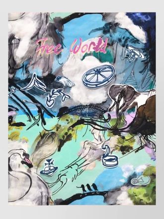 Vivienne Westwood silk scarf abstract print square shape
