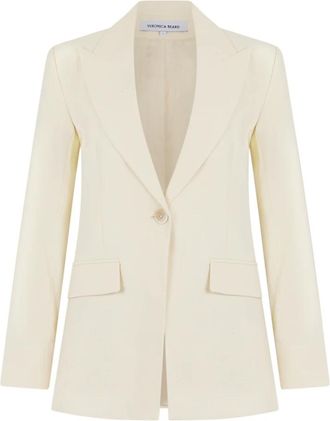 Veronica Beard Chandler Dickey Jacket - Dames - Blazers - Wit - M - Katoen - Jassen