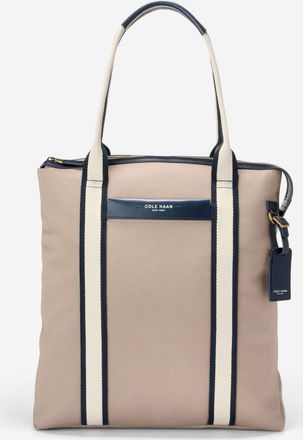 Cole Haan Mens Judson Brushed Twill North/South Tote Bag - Beige