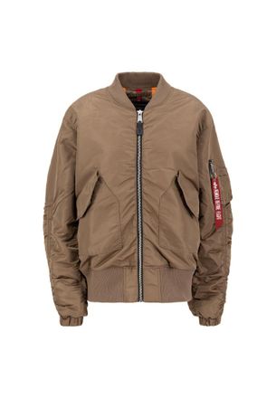 Alpha Industries Alpha Industries Womens CWU MA-1 No Cords Bomber Jacket Women - Brown - Size Small/Medium