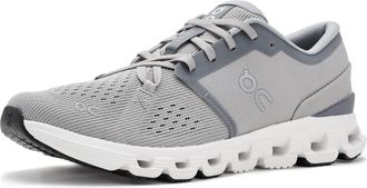 On Mens Cloud X 4 Sneakers, Alloy/Ivory, 10.5