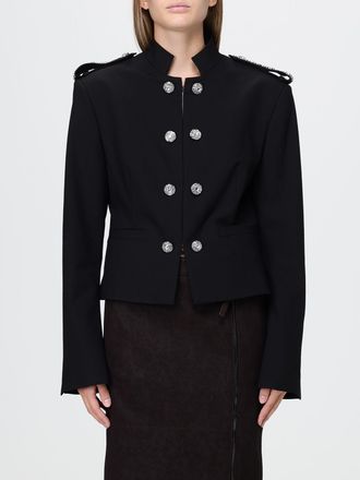 Pinko Blazer slim fit in cr&ecirc;pe con bottoni gioiello, mostrine e chiusura nascosta