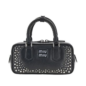 Miu Miu Arcadie studded leather bag Woman One Size