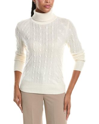 N.Peal N. PEAL Cable Roll Neck 100% Cashmere Sweater