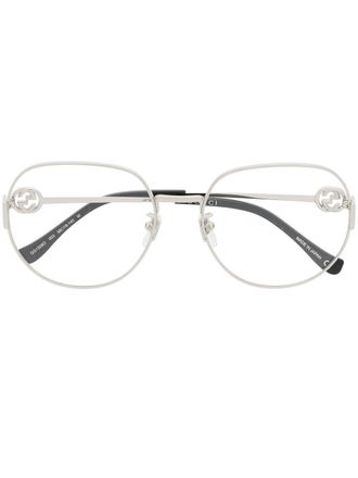Gucci oversized round-frame glasses - Silver