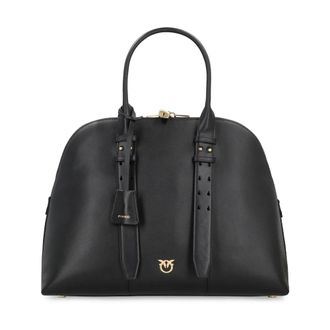Pinko Dome Satchel Tas - Dames - Handtassen - Zwart - ONE Size - Leer - Tassen