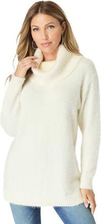 Roaman's Eyelash Cowl Neck Sweater in Ivory at Nordstrom, Size 20