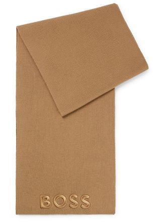 BOSS Sciarpa con ricamo - Toni neutri