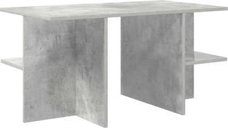 vidaXL Tavolino Da Salotto Grigio Cemento 87 X 50 X 45 Cm Vidaxl