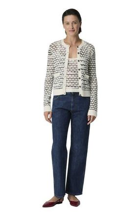 Missoni Cashmere And Viscose Cardigan With Contrast Trim in Green& Brown at Nordstrom, Size 44 It