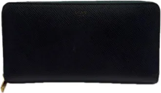 Celine Green Leather Long Wallet (Bi-Fold) (Pre-Owned)