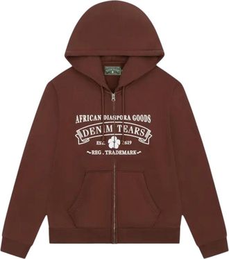 Denim Tears ADG Zip Hoodie Brown SS25TZH0061926