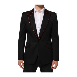 Dolce & Gabbana Heren, Jassen, Zwart, Maat: L Leer