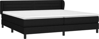 vidaXL Vidaxl - Cama Box Spring Con Colch&oacute;n Tela Negro 200x200 Cm