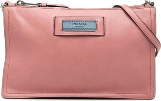 Prada Pre-owned Prada Glace Calf Etiquette Shoulder Bag Ladies X2YDMY6OU421WJRU